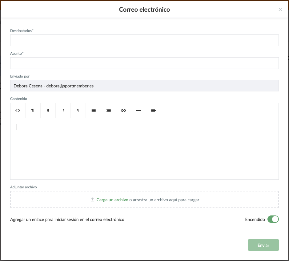 Enviar correos electrónicos Enviar correos electrónicos